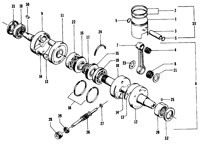 PISTON AND CRANKSHAFT