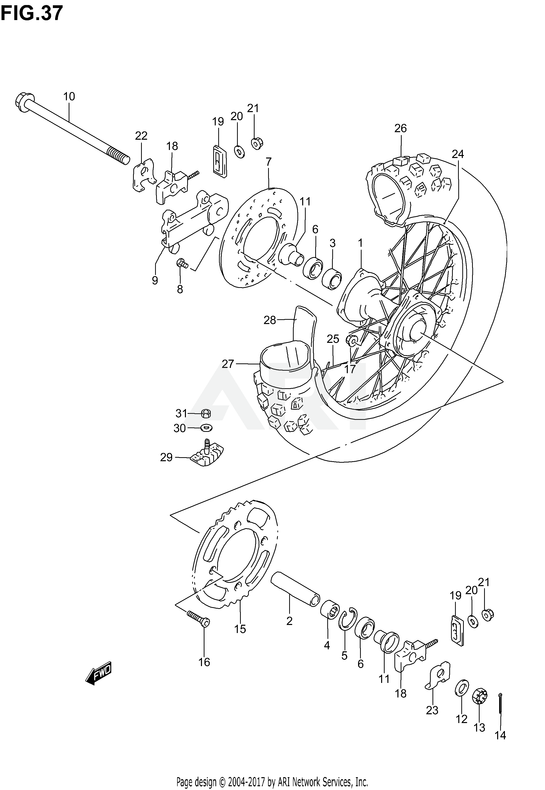 REAR WHEEL (RM85K2/K3)