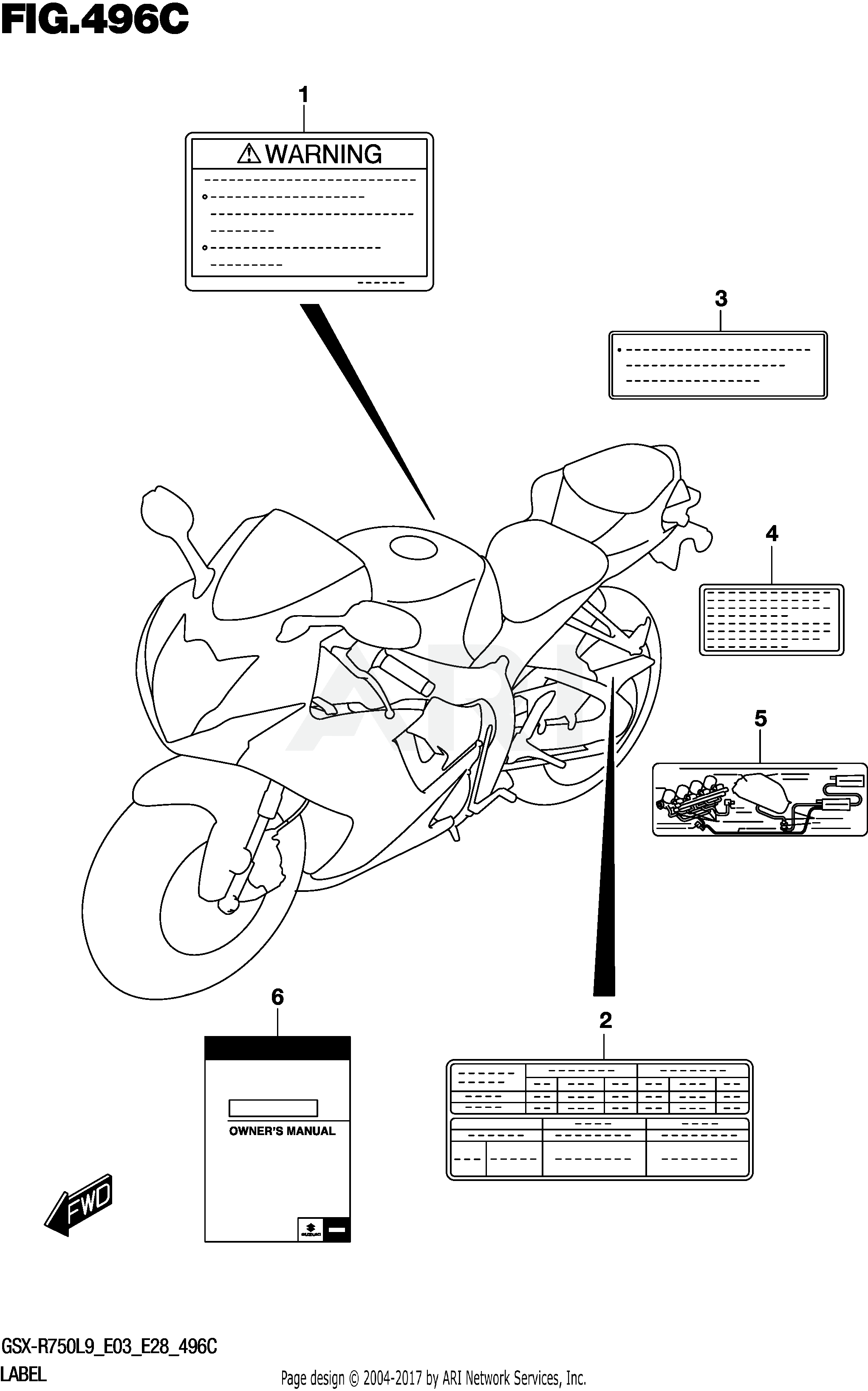 LABEL (GSX-R750L9 E33)