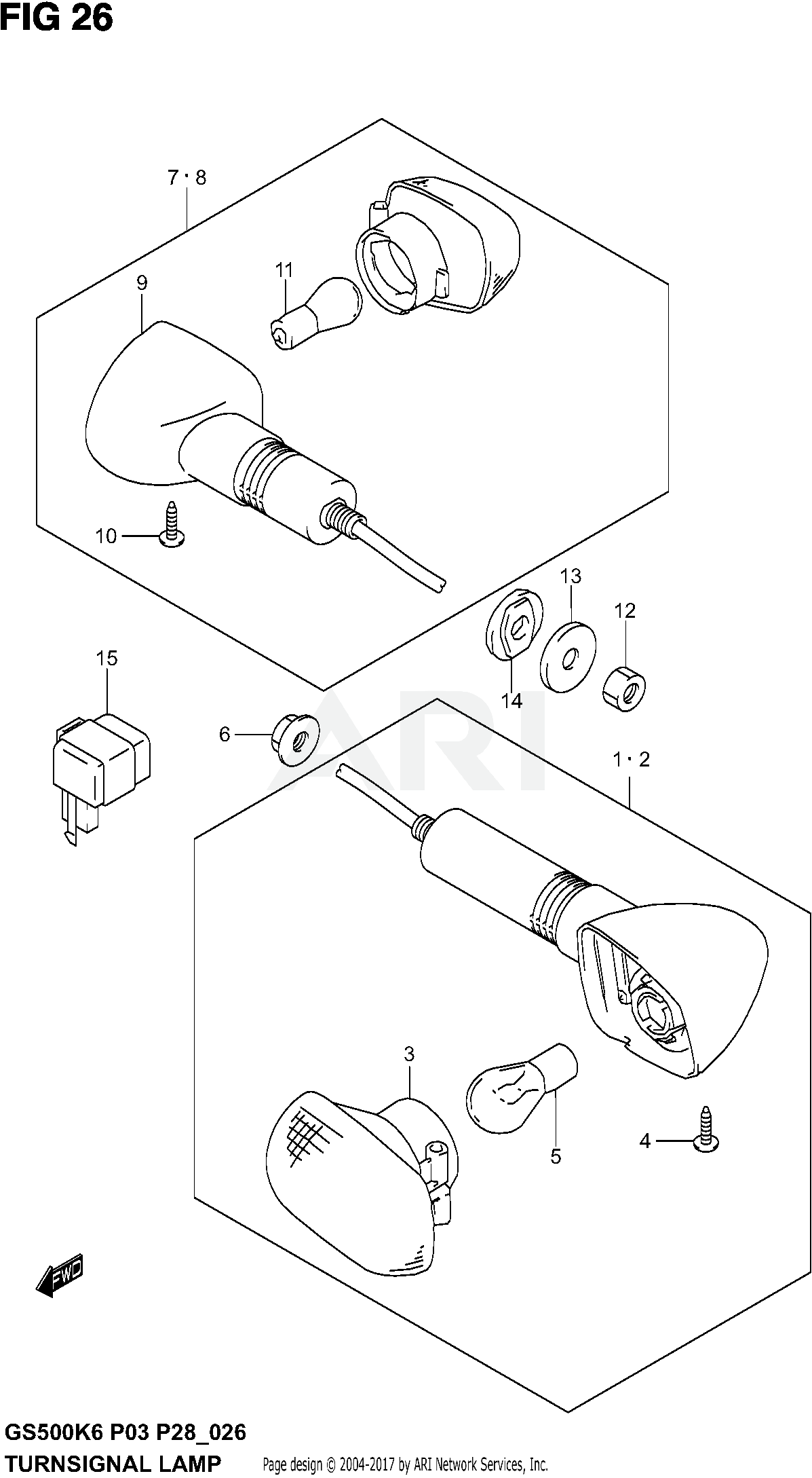 TURNSIGNAL LAMP (NOT FOR U.S. MARKET)