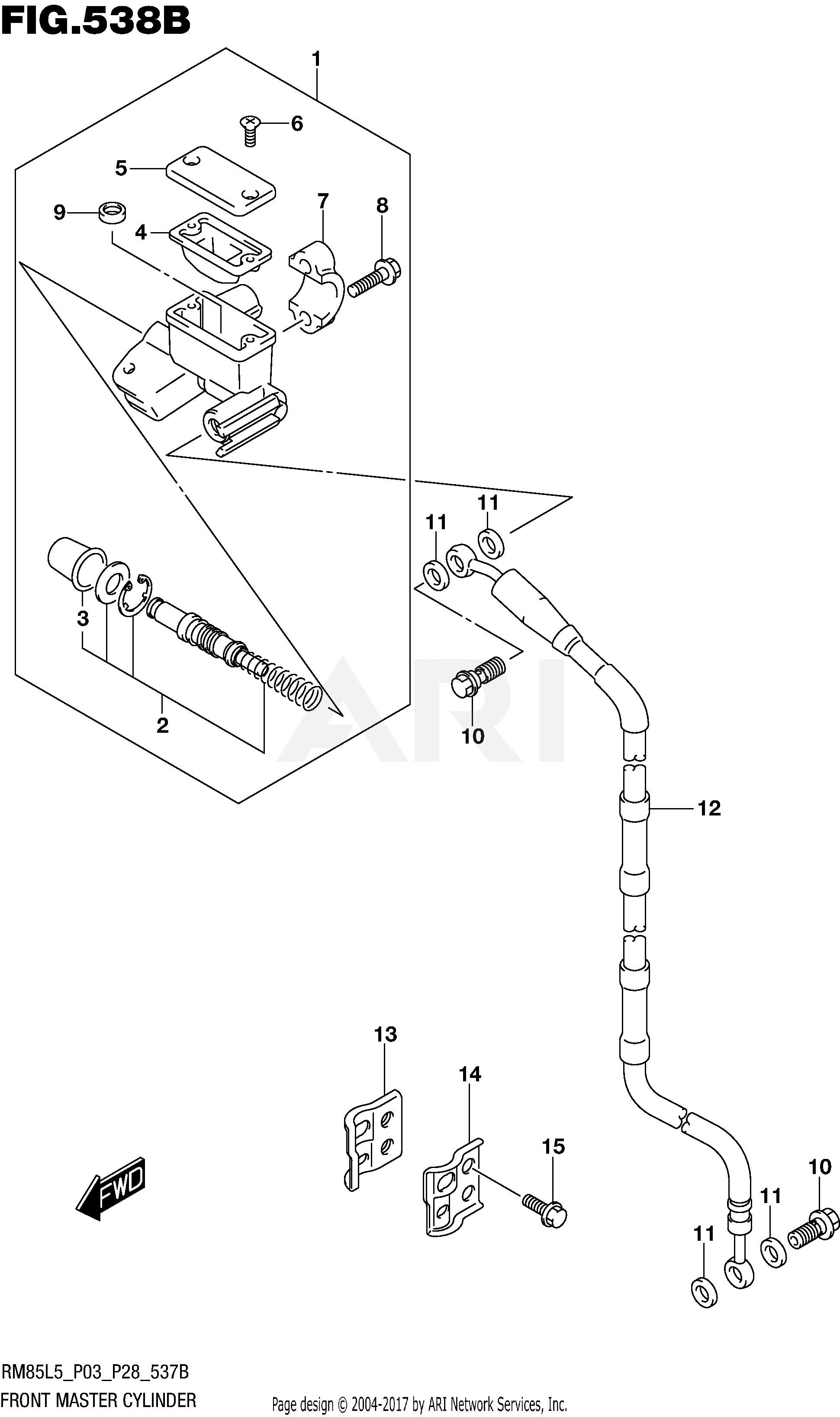 FRONT MASTER CYLINDER (RM85L5 P28)