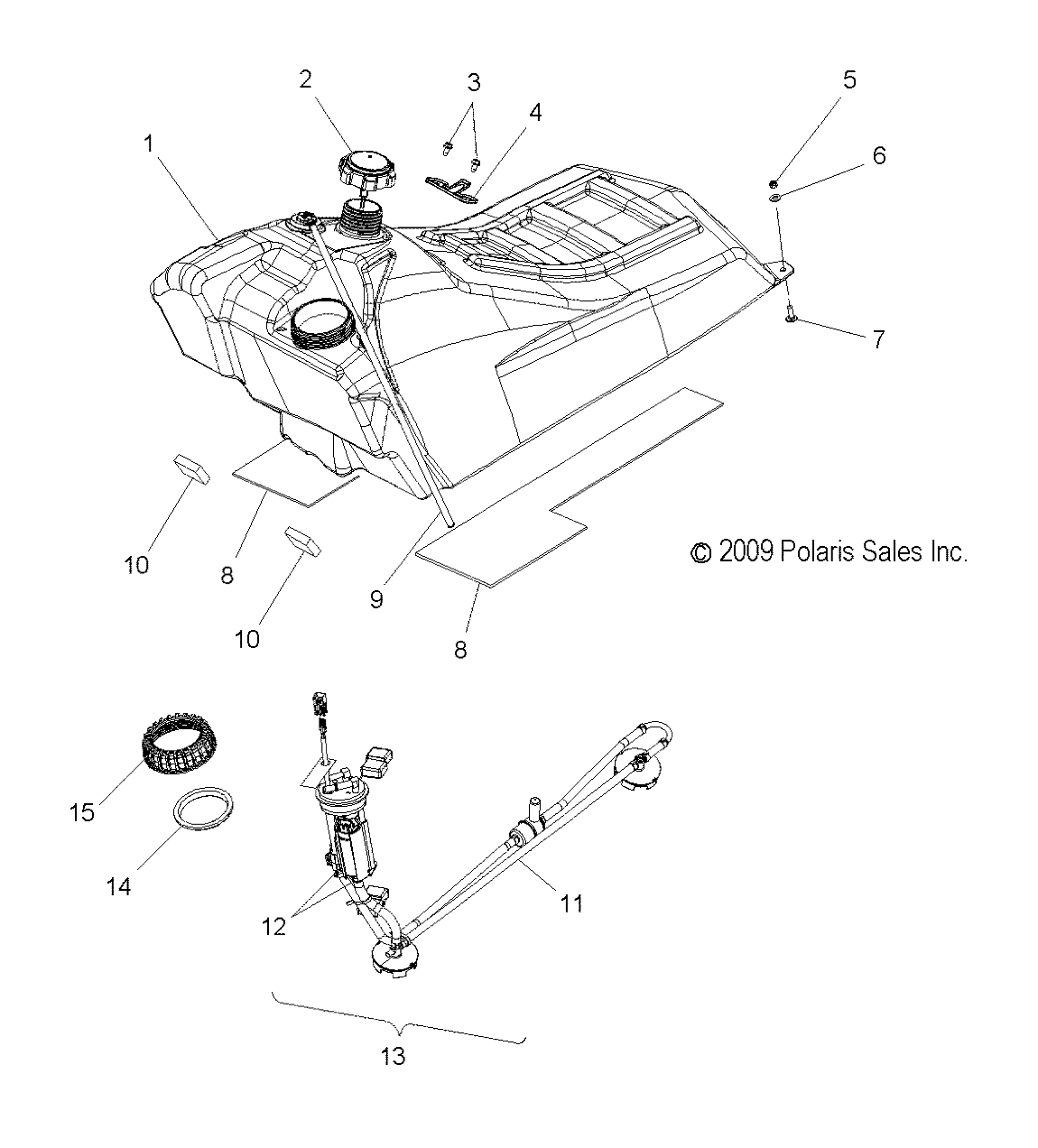 FUEL SYSTEM, FUEL TANK ASM. - S11PS6HSA/HSL (49SNOWFUEL10600IQ)