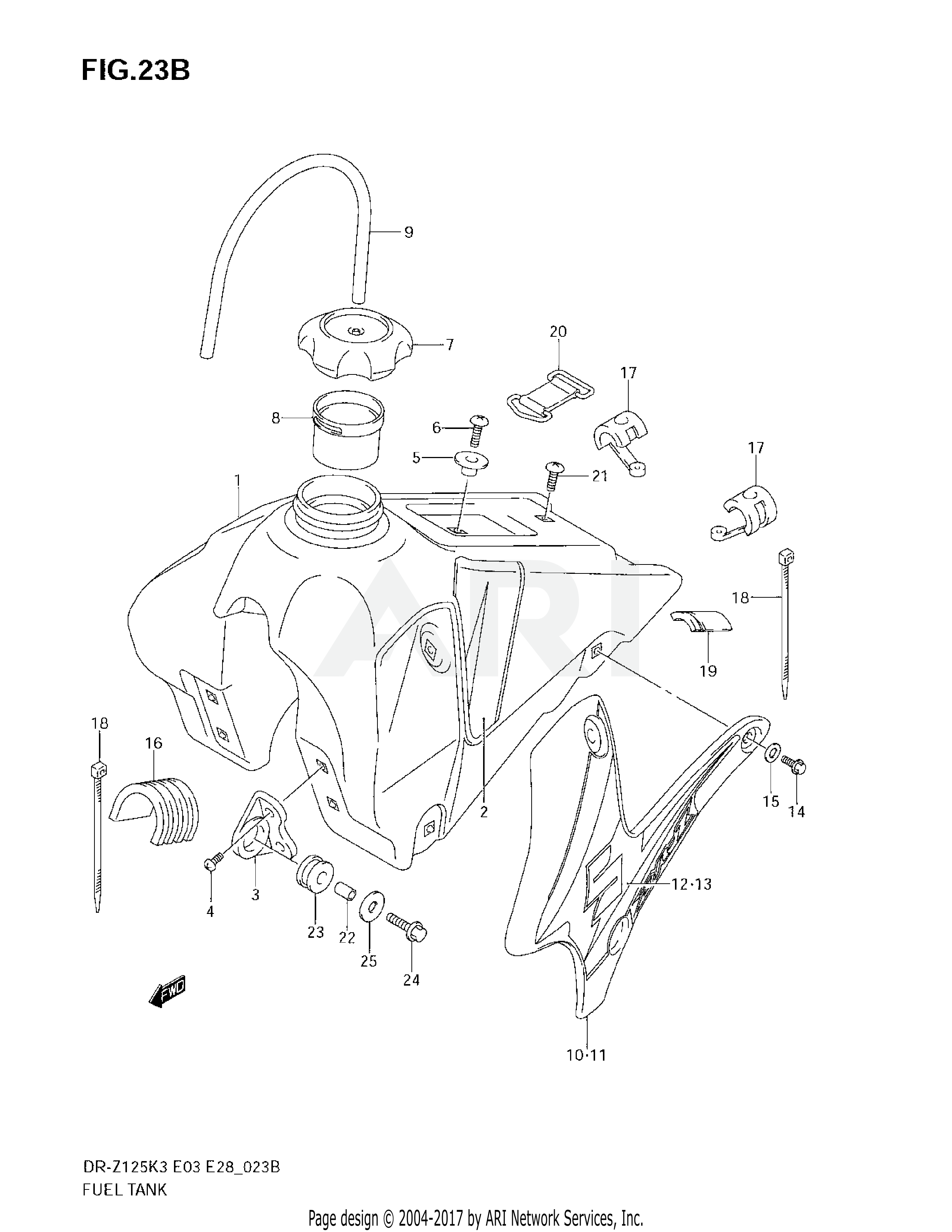 FUEL TANK (MODEL K5)