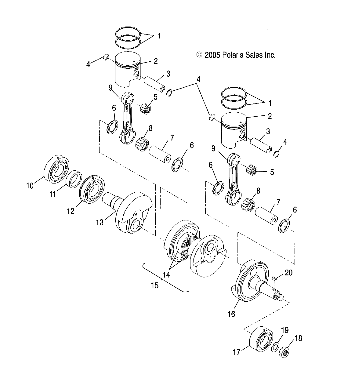 ENGINE, PISTON and CRANKSHAFT - S07NJ5BS/BE (4997279727C07)