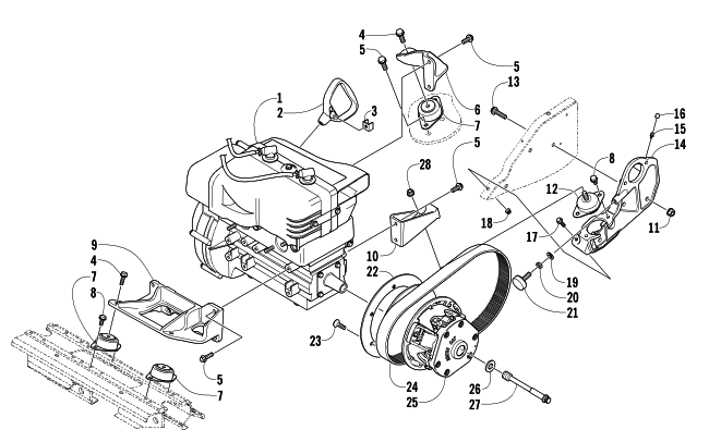 ENGINE AND RELATED PARTS