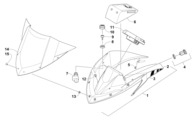 WINDSHIELD AND INSTRUMENT ASSEMBLIES