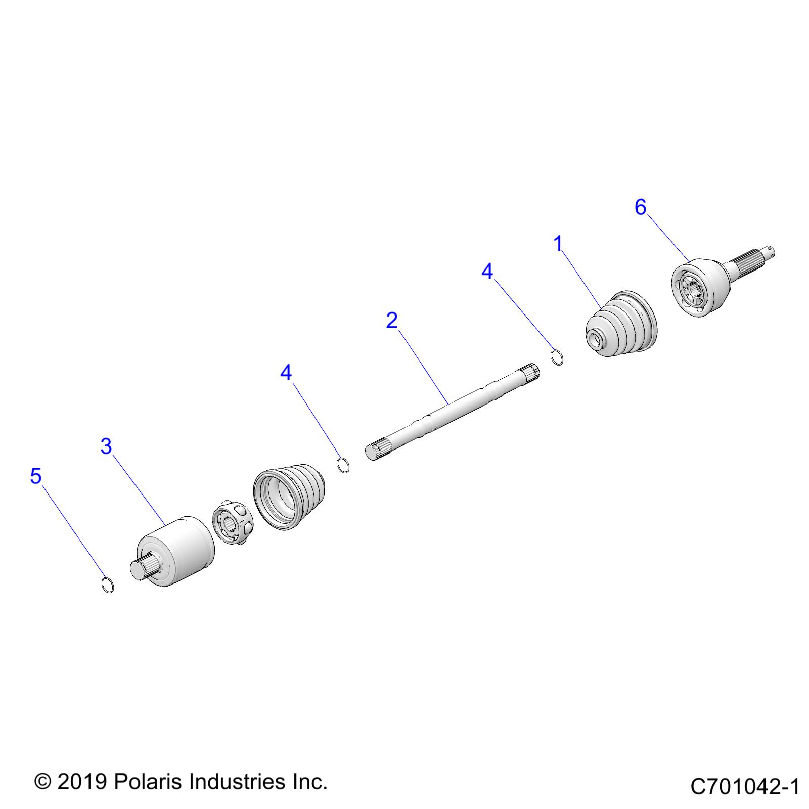 DRIVE TRAIN, HALF SHAFT, REAR - Z20CHA57A2/E57AM (C701042-1)