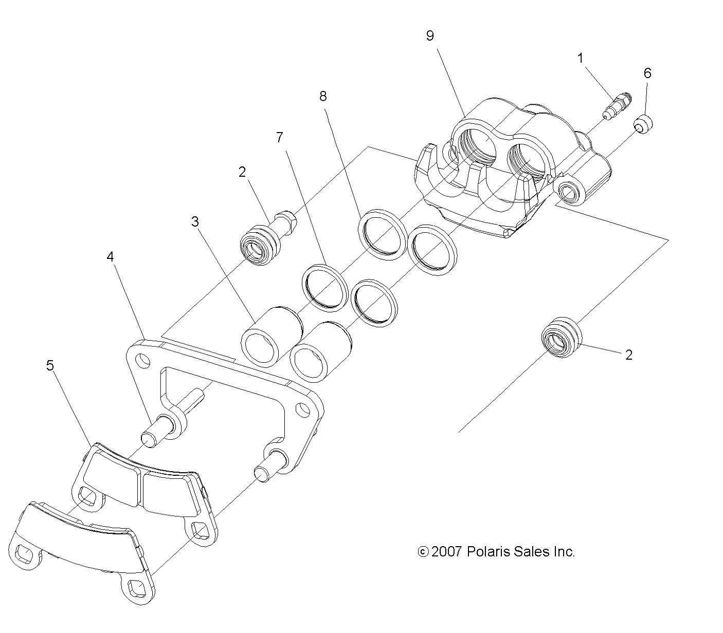 BRAKES, FRONT CALIPER - Z19VHA57F2 (49RGRCALIPER08VISTA)