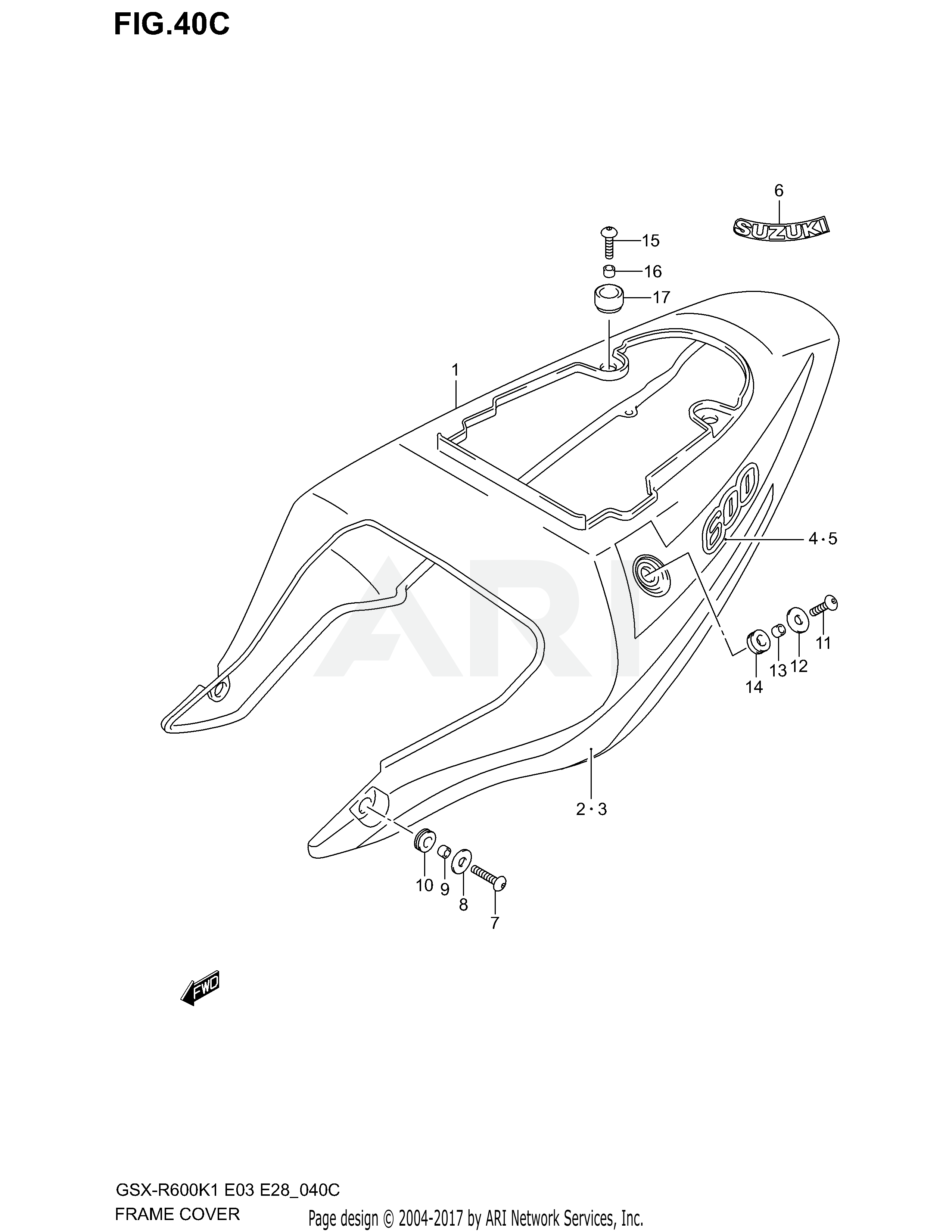 FRAME COVER (GSX-R600K3)