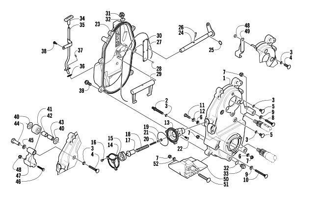 DROPCASE AND CHAIN TENSION ASSEMBLY