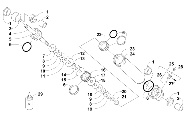 REAR SUSPENSION REAR ARM SHOCK ABSORBER