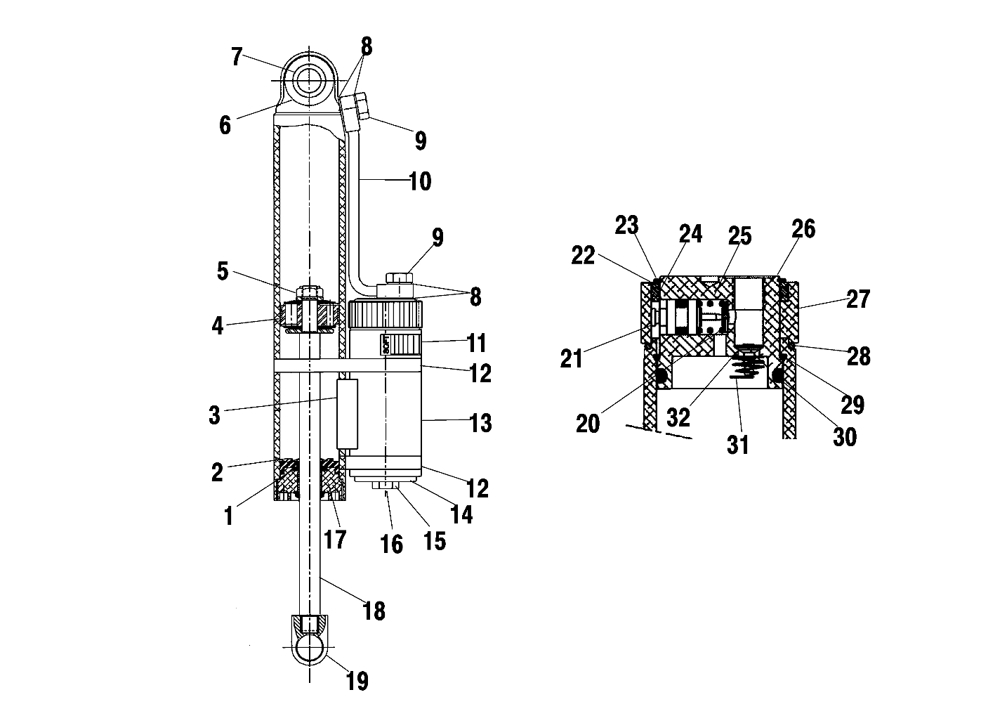 SHOCK (REAR TRACK) - S02NK7CS(A)/S02NL7CS/S02NK8CS(A)/S02NL8CS(A)/S02NM8CS (4900010001S03)