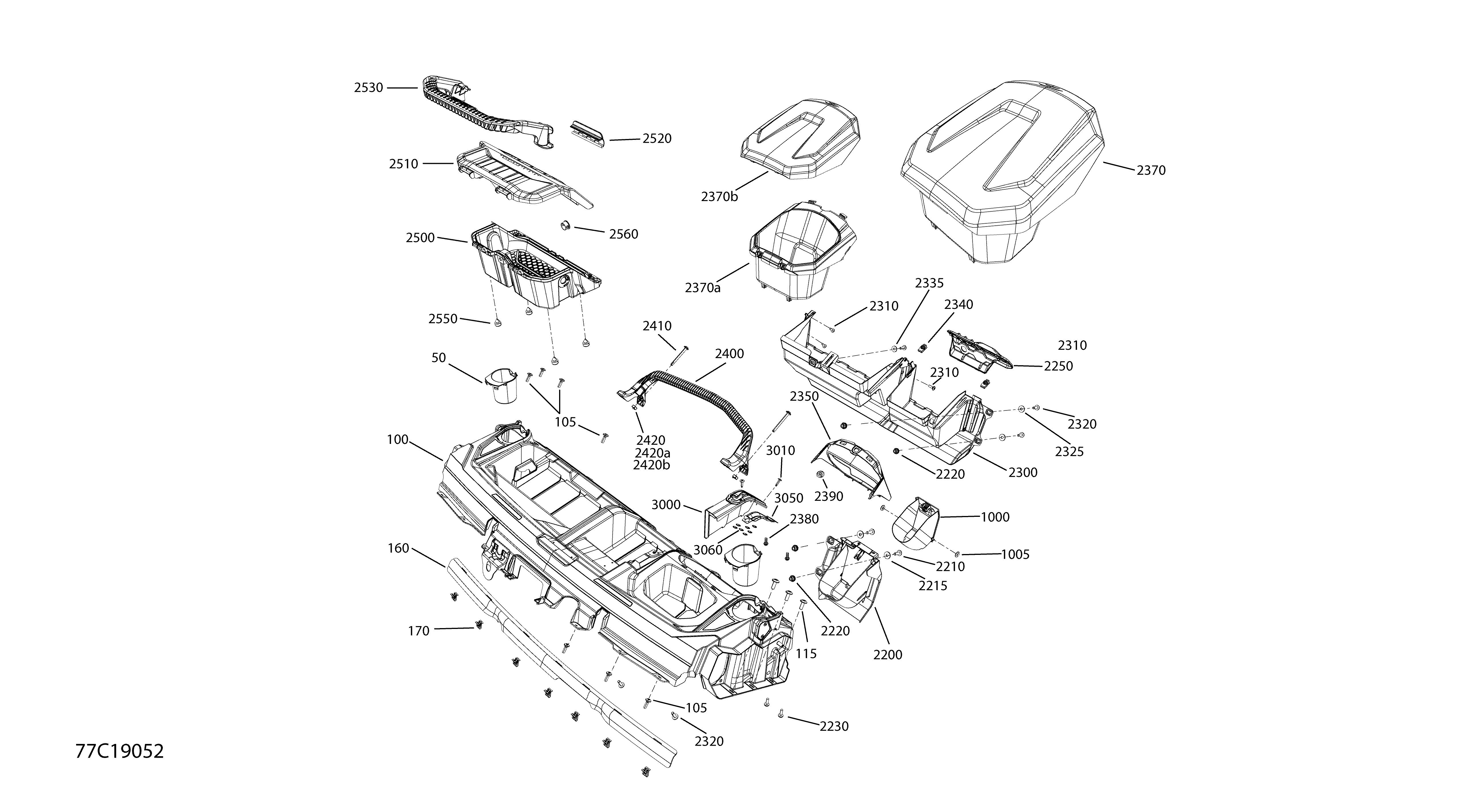 Cab Interior - Except XT CAB - Dash Section