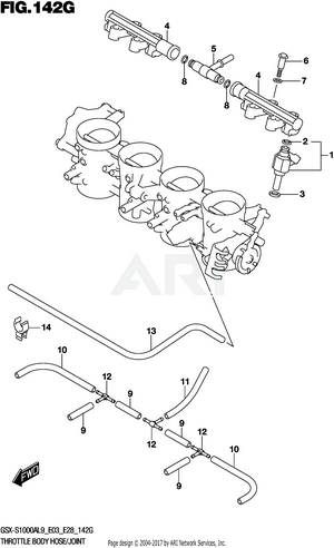 THROTTLE BODY HOSE/JOINT (GSX-S1000AZL9 E03)