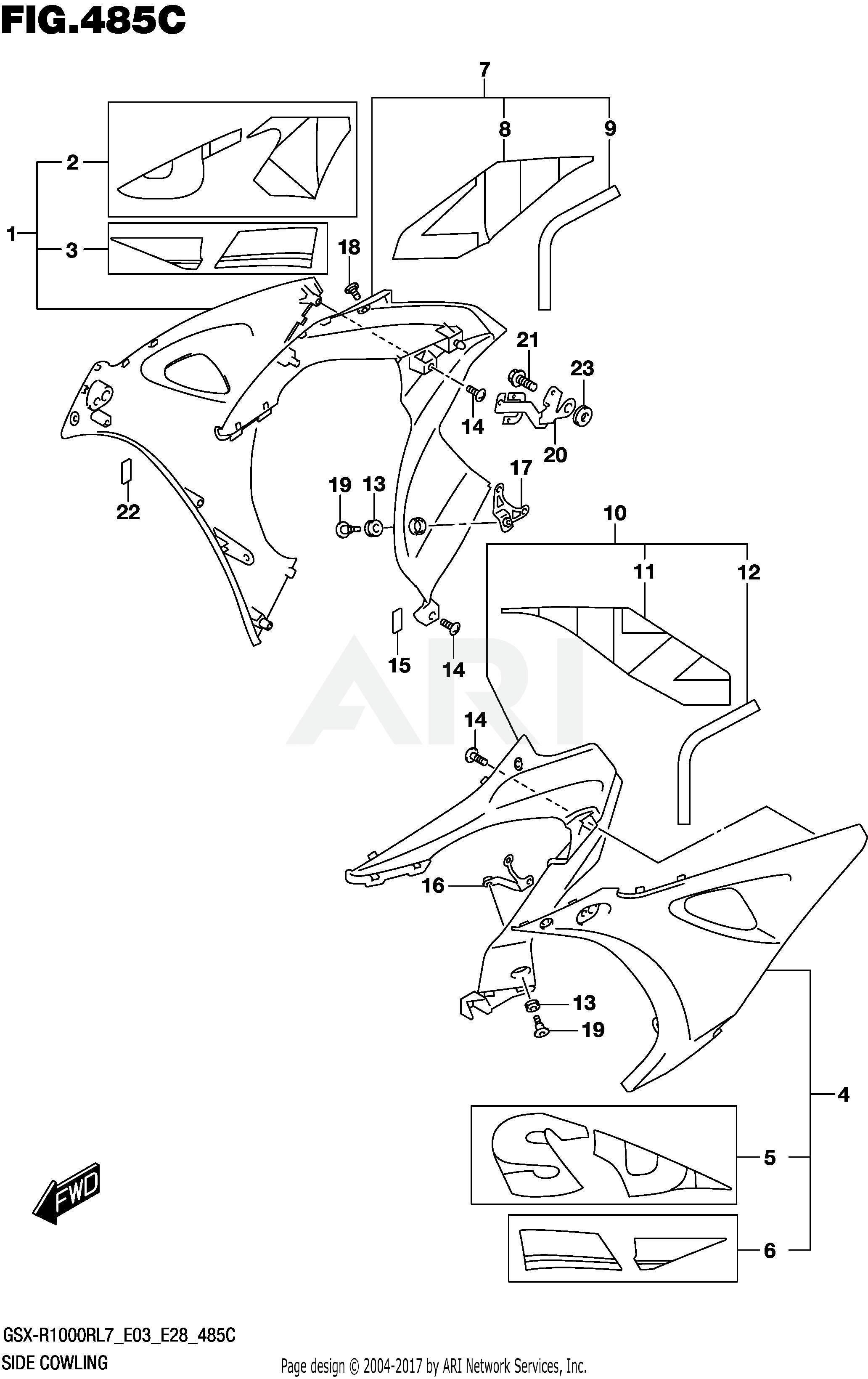 SIDE COWLING (GSX-R1000RL7 E33)