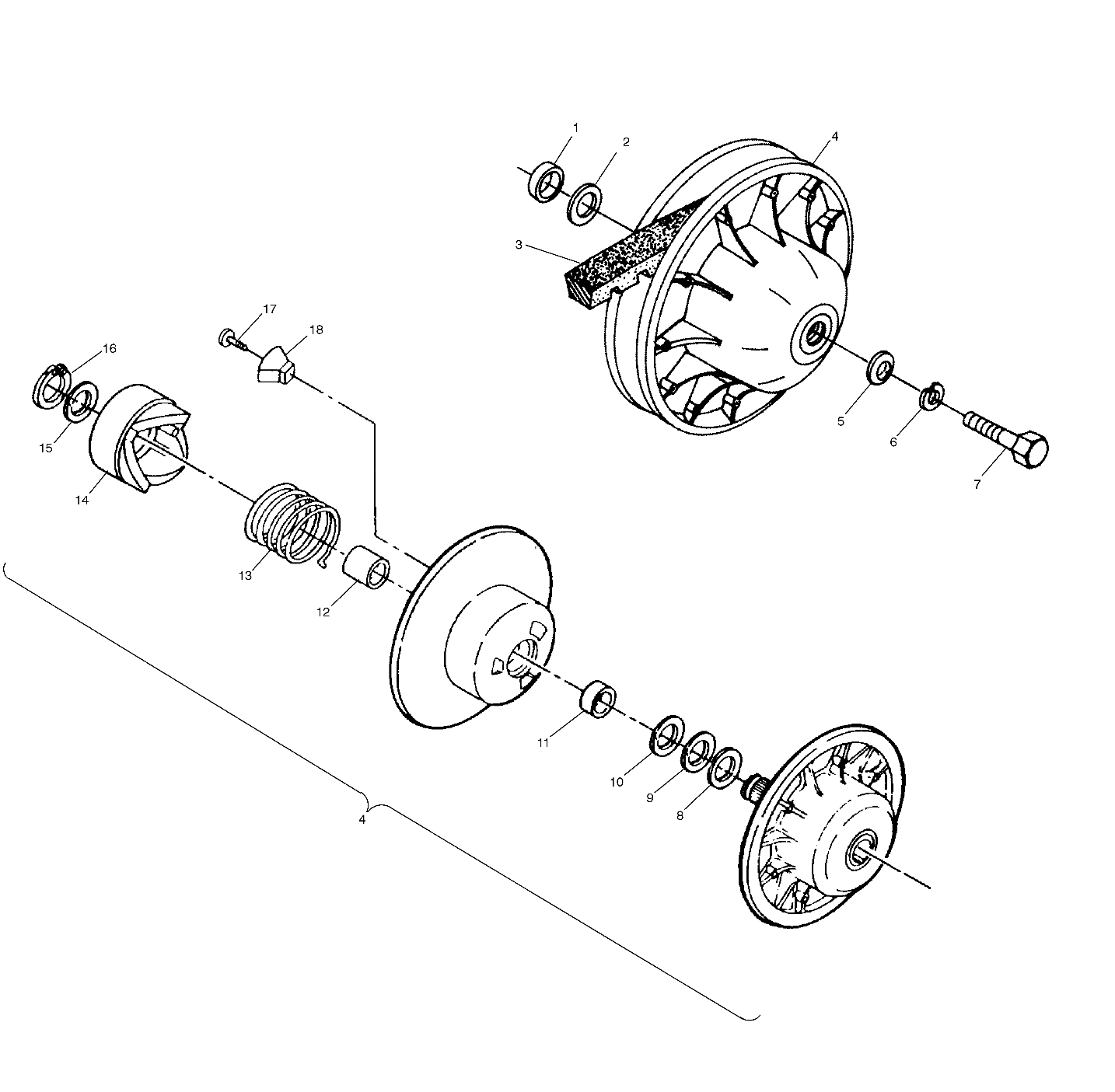 DRIVEN CLUTCH - A03BA38CA (4982568256B09)