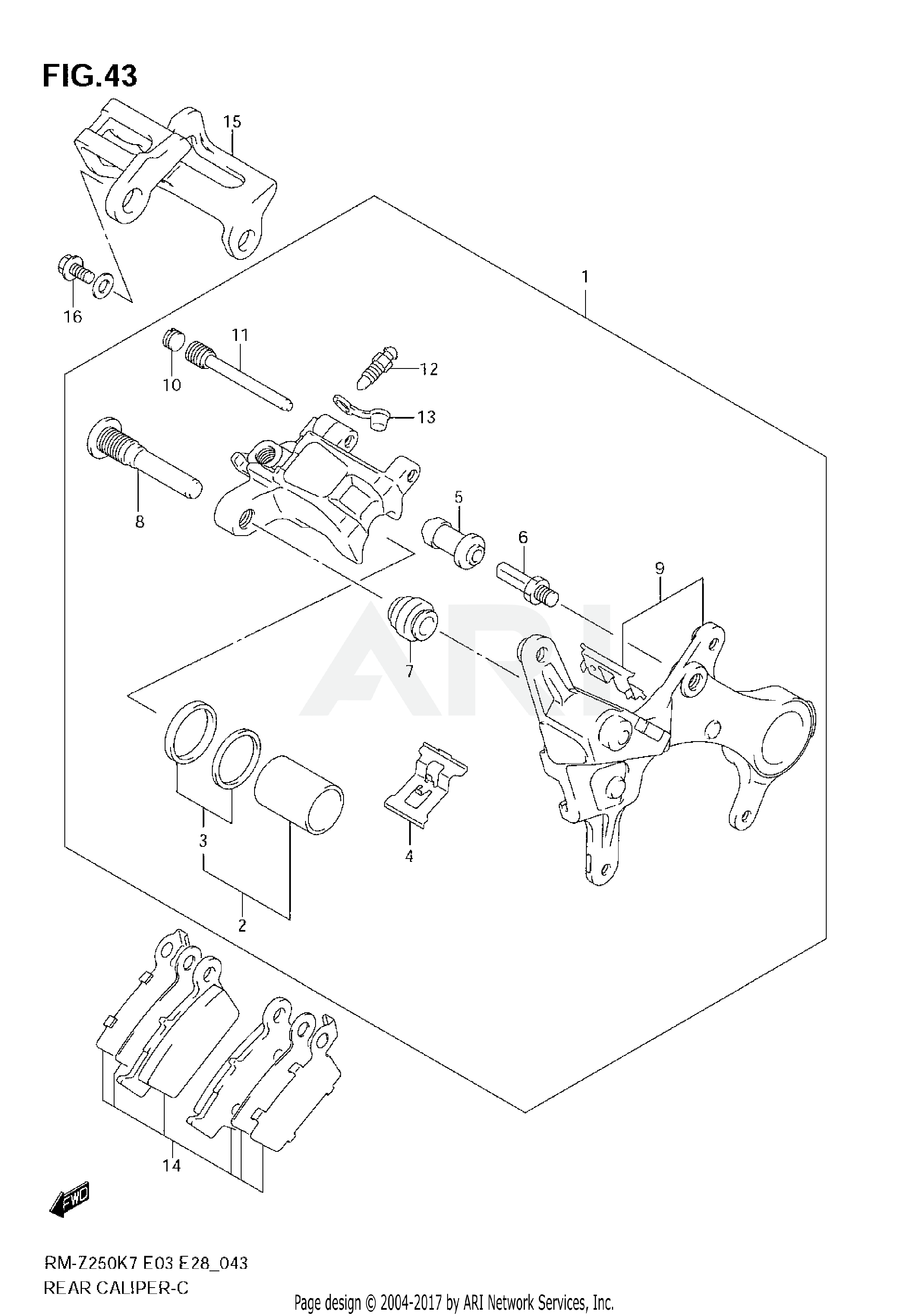 REAR CALIPER (MODEL K7)