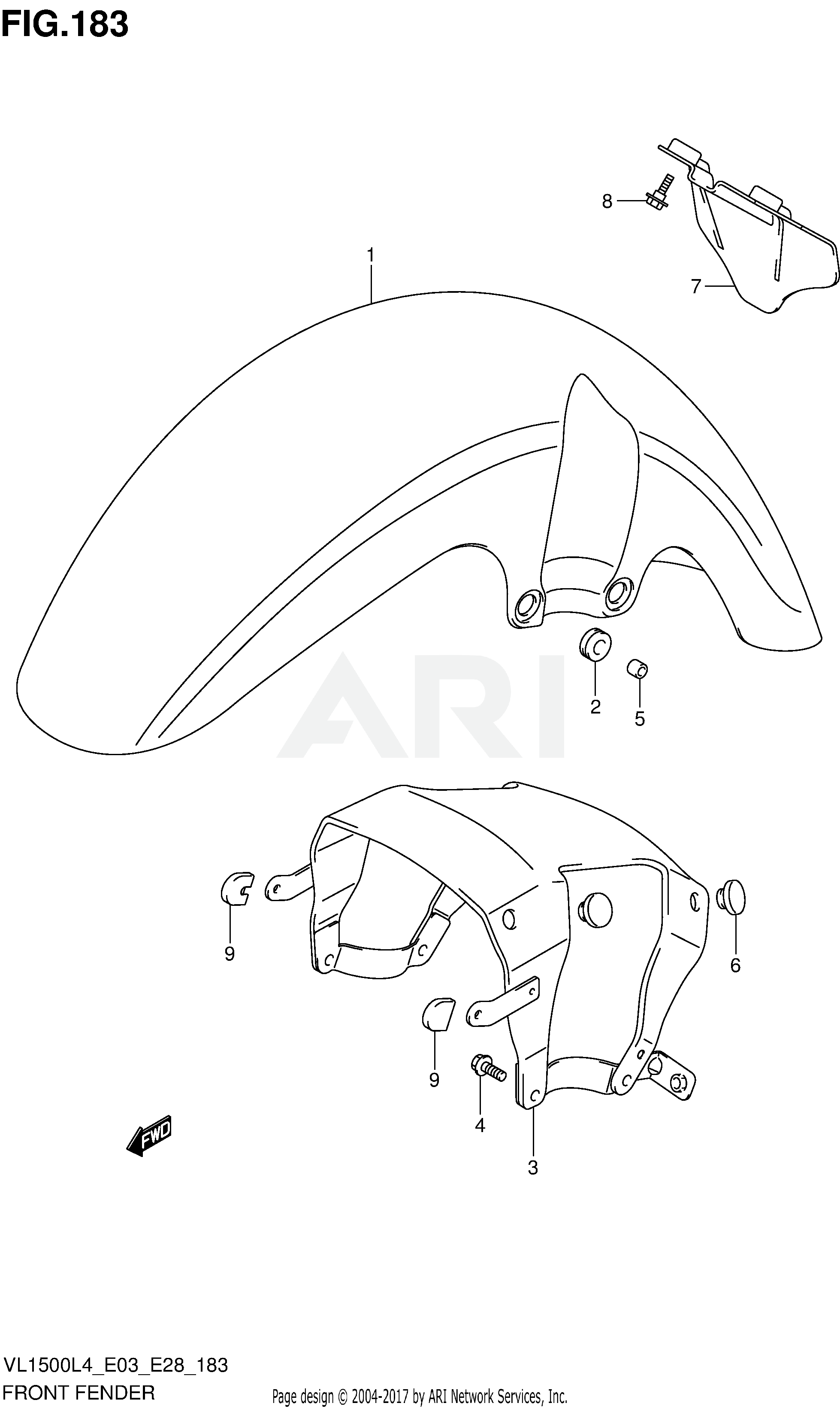 FRONT FENDER (VL1500BL4 E28)