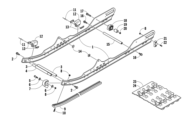 SLIDE RAILS AND TRACK ASSEMBLY