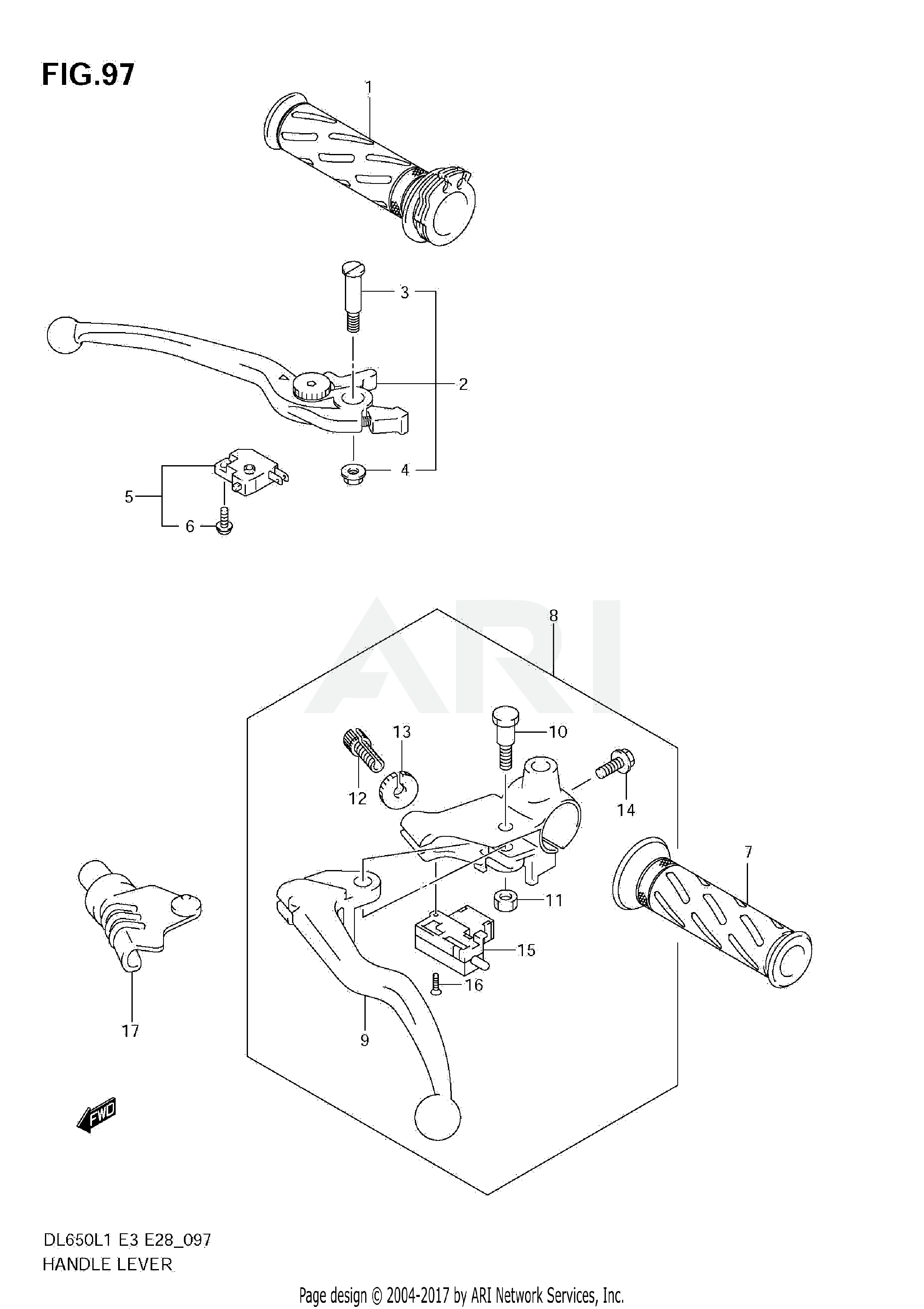 HANDLE LEVER (DL650A L1 E33)