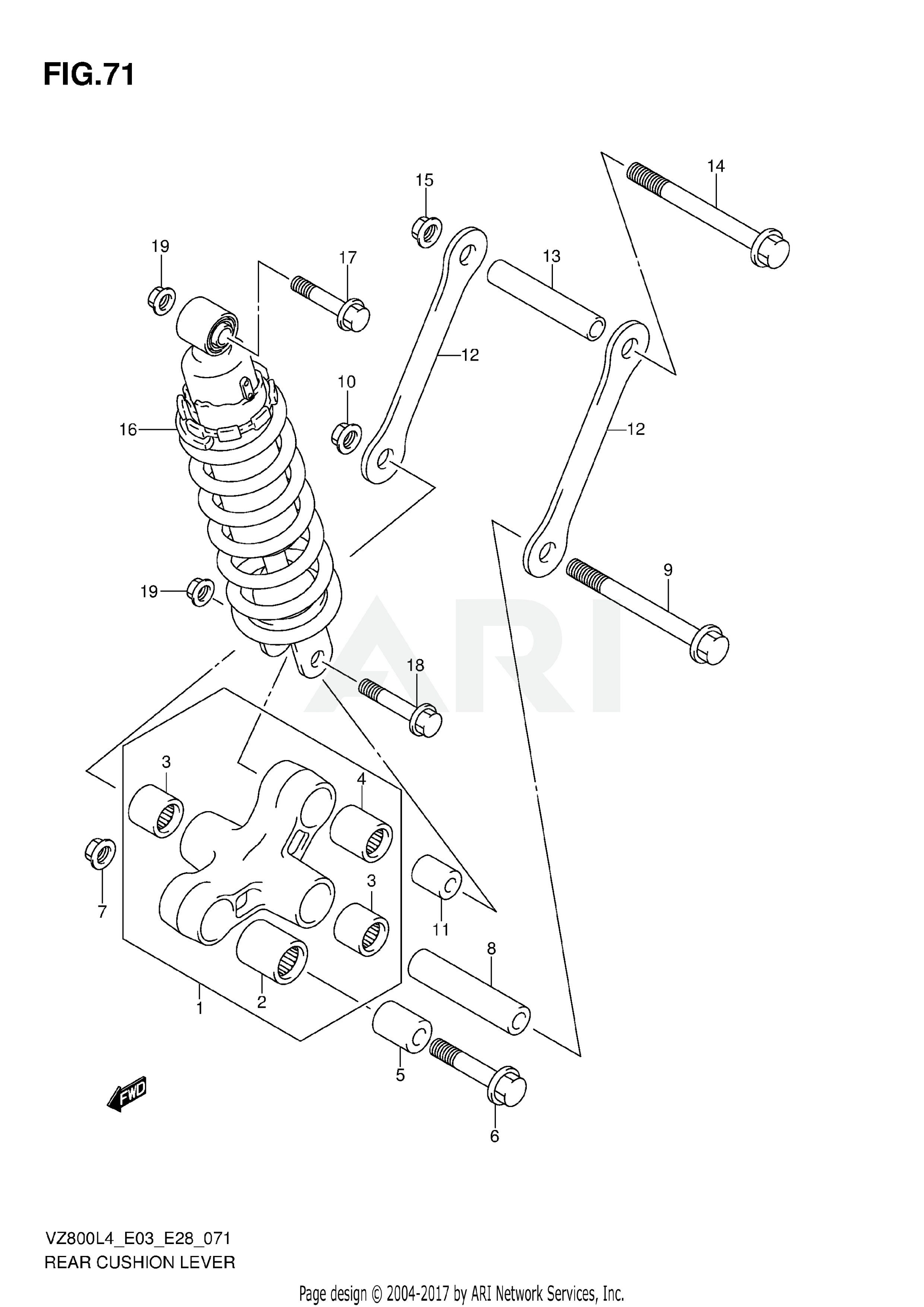 REAR CUSHION LEVER (VZ800L4 E03)