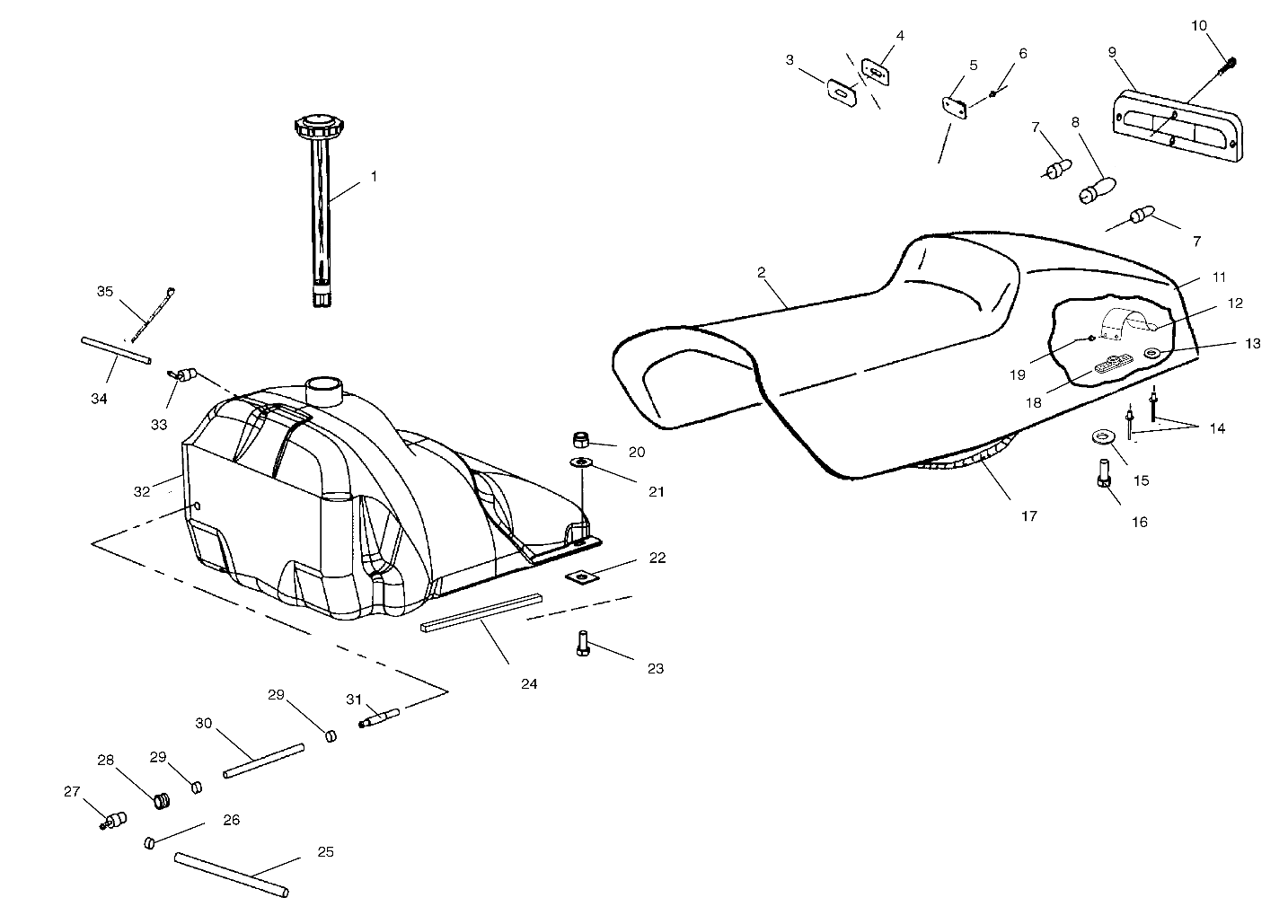 SEAT and GAS TANK - S02NP6ESA/SB (4967546754A04)