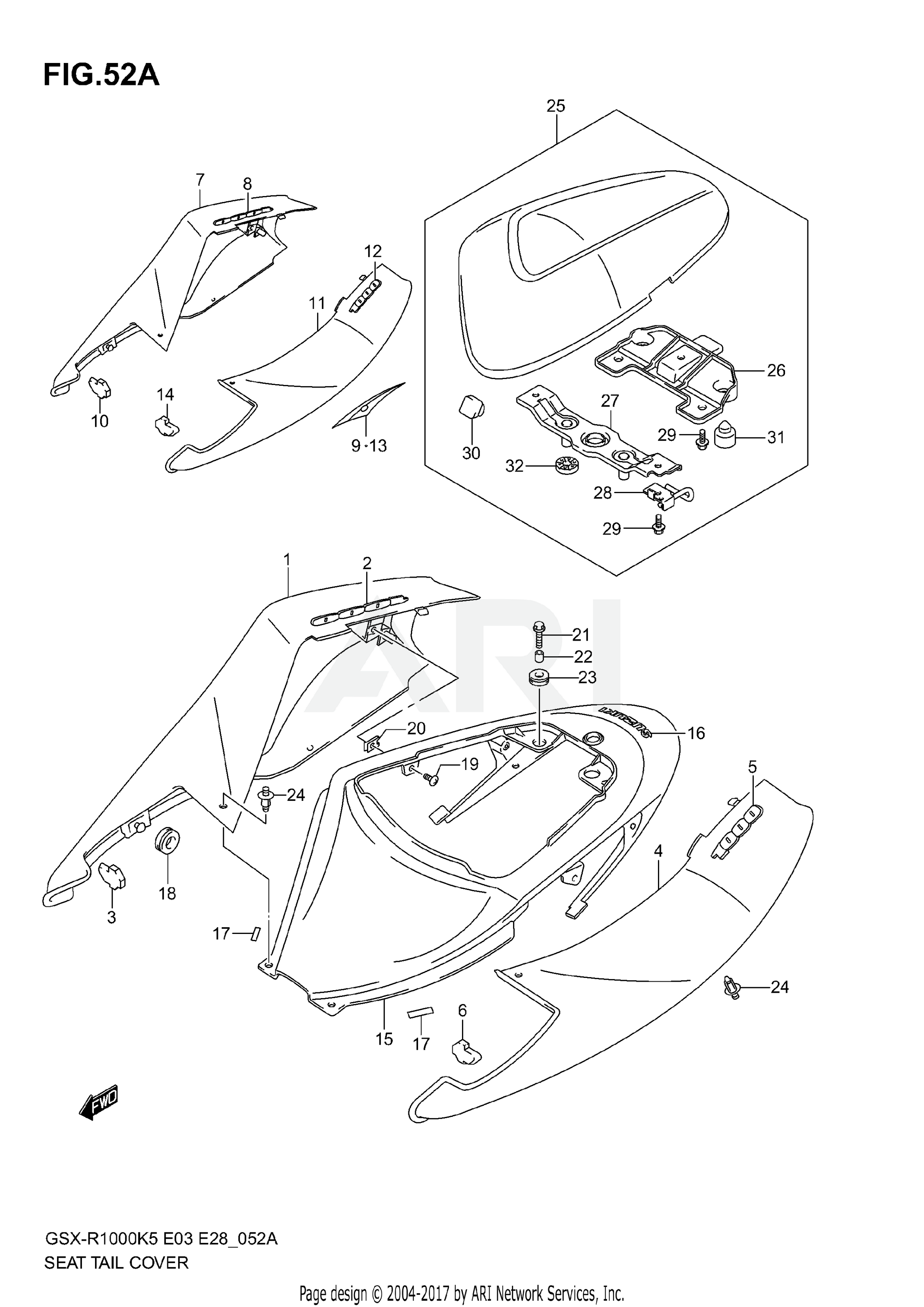 SEAT TAIL COVER (MODEL K6)