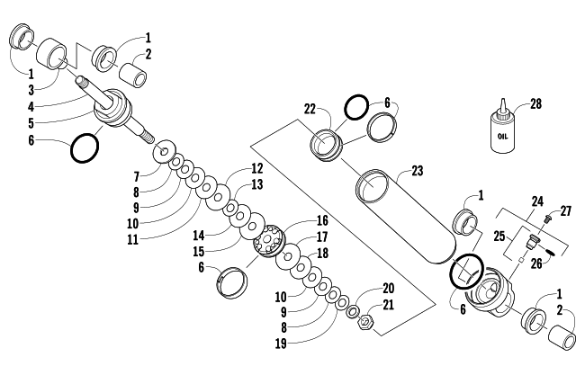 REAR SUSPENSION REAR ARM SHOCK ABSORBER