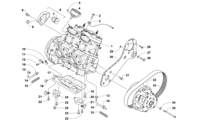 ENGINE AND RELATED PARTS