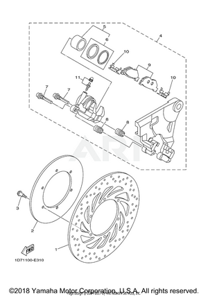 REAR BRAKE CALIPER