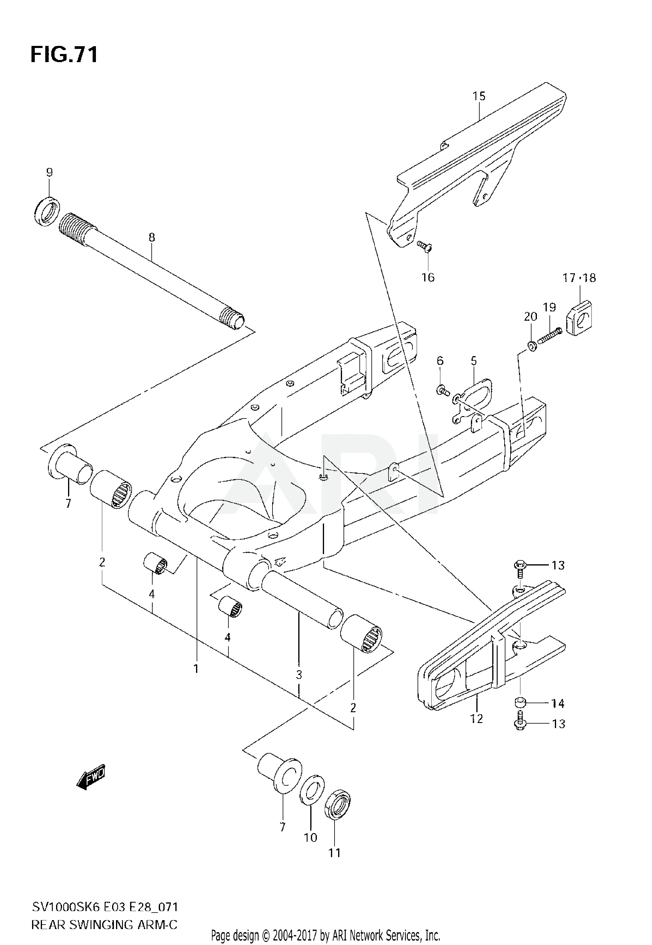 REAR SWINGING ARM