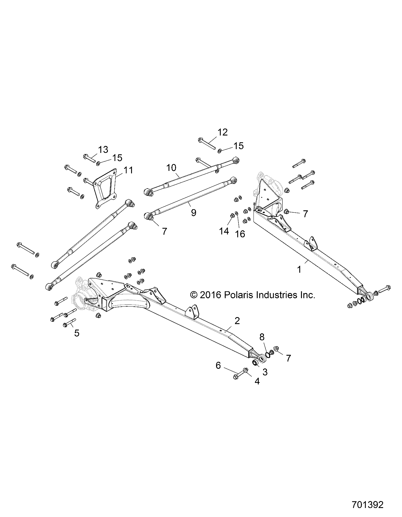 SUSPENSION, REAR CONTROL ARMS - Z18VFE92NB/NU (701392)