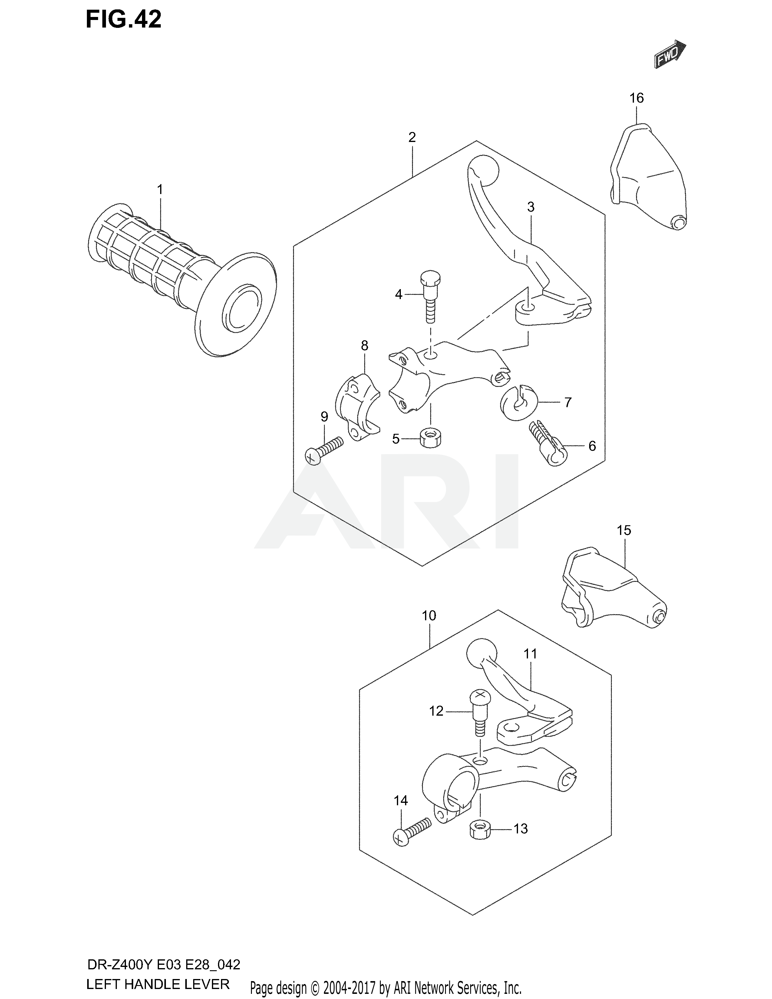 LEFT HANDLE LEVER (DR-Z400Y/K1/K2/K3/K4)