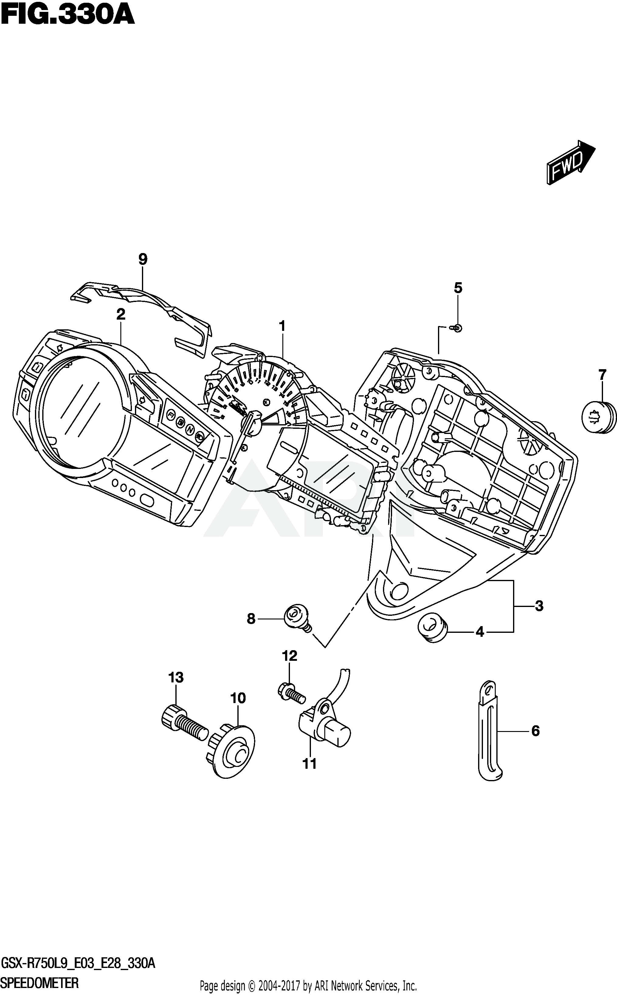 SPEEDOMETER (GSX-R750L9 E03)