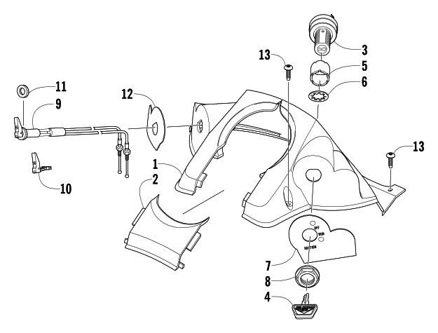 CONSOLE AND SWITCH ASSEMBLY