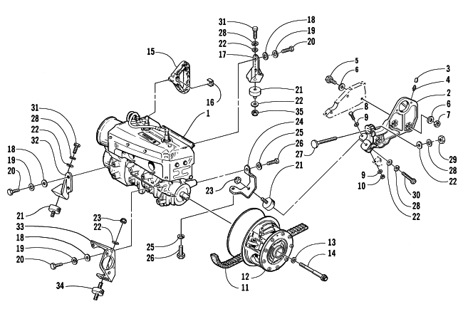 ENGINE AND RELATED PARTS