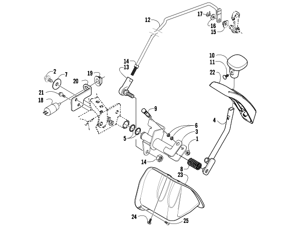 REVERSE SHIFT LEVER ASSEMBLY