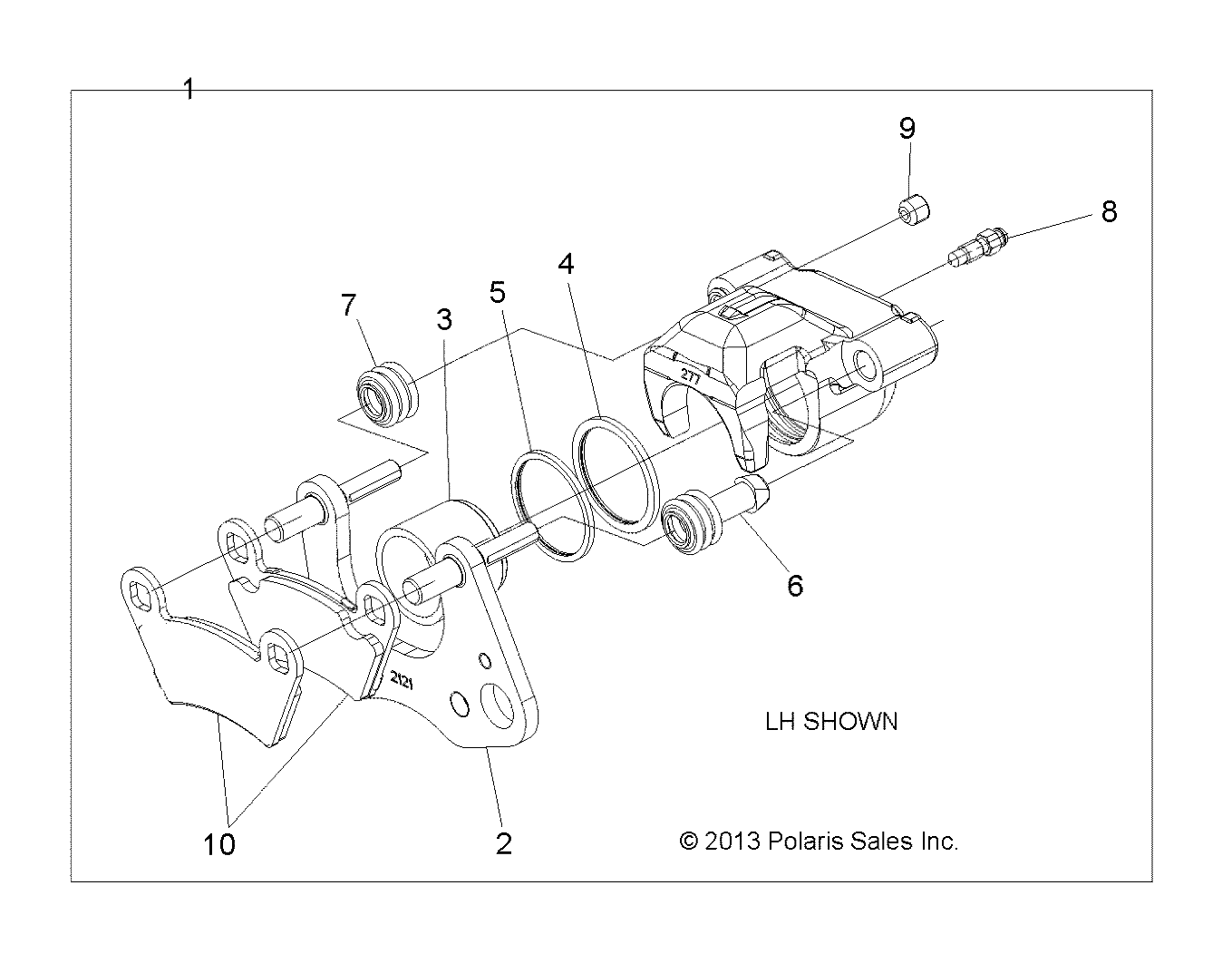 BRAKES, CALIPER, FRONT - R17RMA57A1/AA9/E57AK (49RGRCALIPER14570)