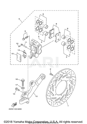 REAR BRAKE CALIPER