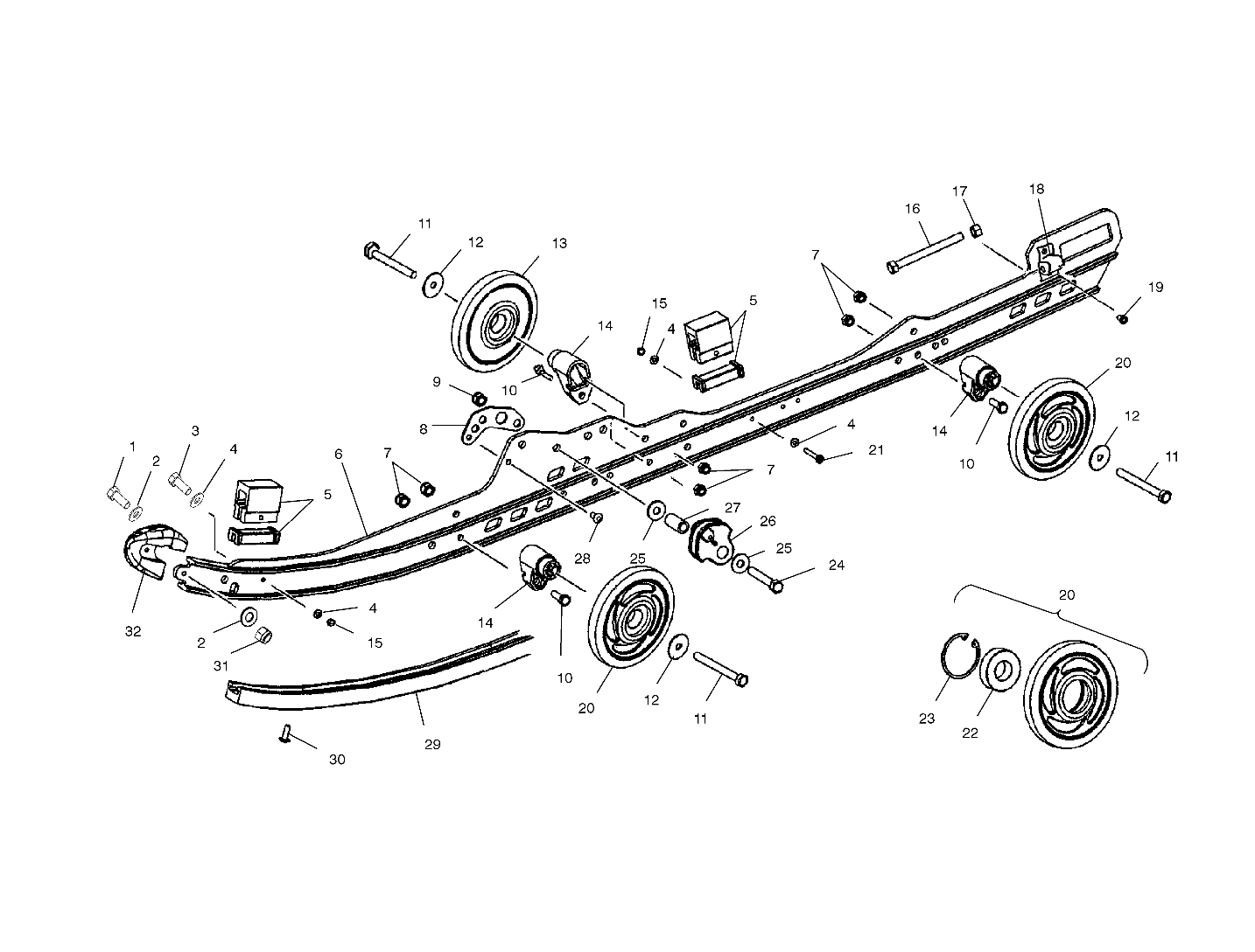 RAIL MOUNTING (SUSPENSION) - S02NJ7CS/CSA (4970567056B08)