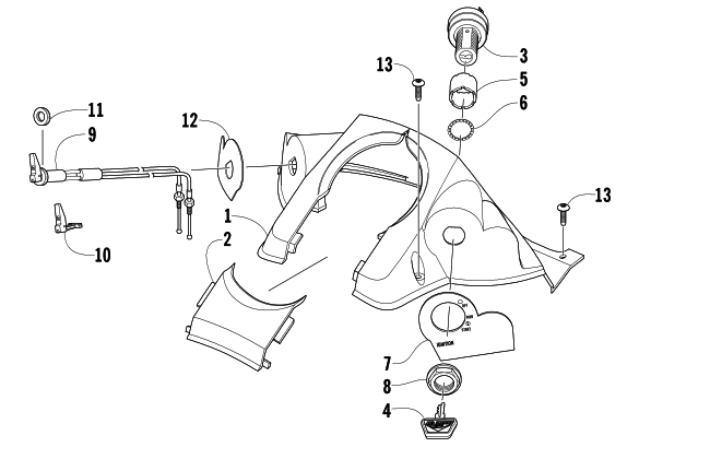 CONSOLE AND SWITCH ASSEMBLY