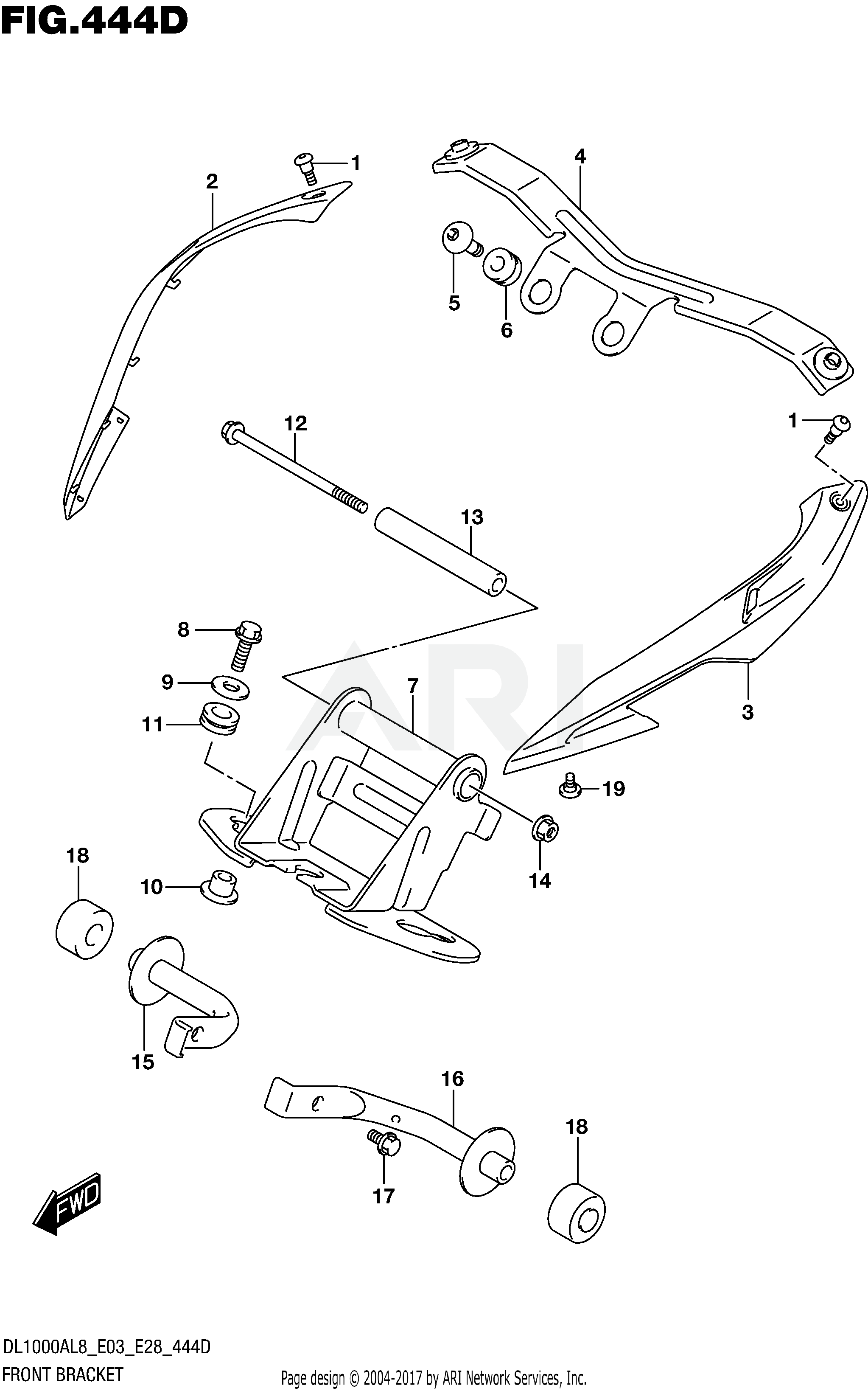 FRONT BRACKET (DL1000AL8 E28) (FOR YVB,YWW)