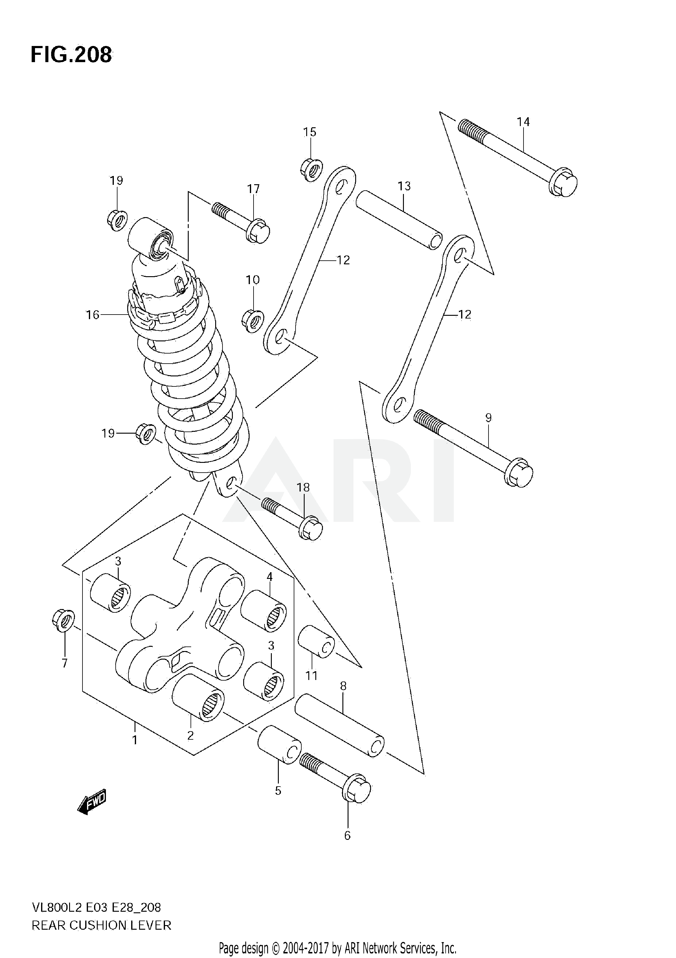 REAR CUSHION LEVER (VL800C  E33)