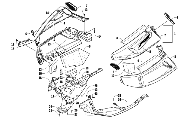 SKID PLATE AND SIDE PANEL ASSEMBLY