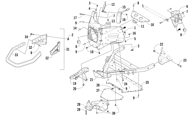 FRONT BUMPER AND FRAME ASSEMBLY