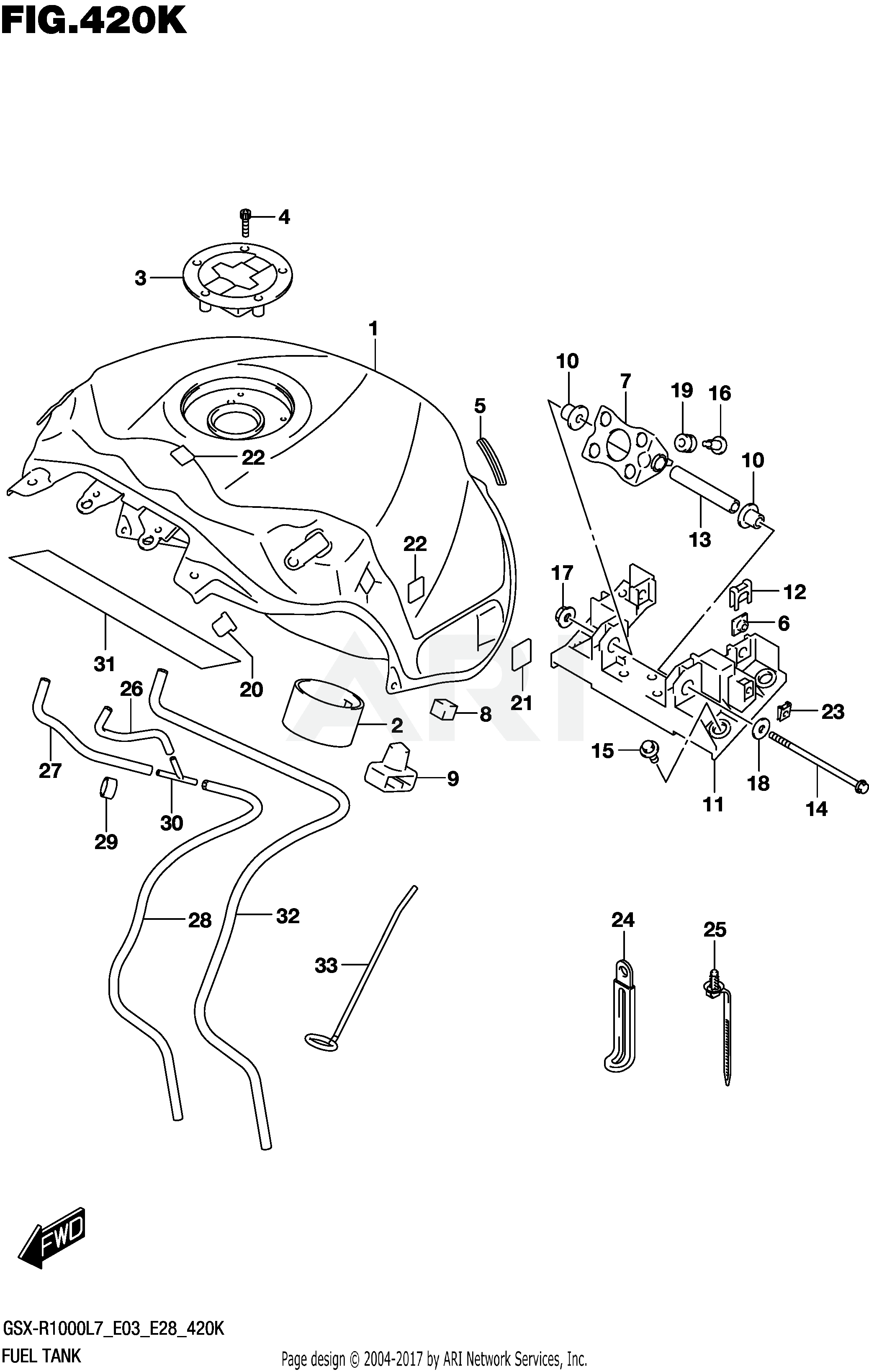 FUEL TANK (GSX-R1000AL7 E28) (YKV,YVZ)