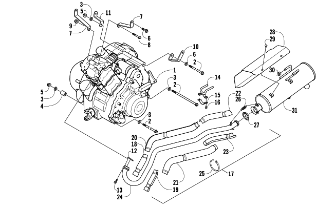 ENGINE AND EXHAUST