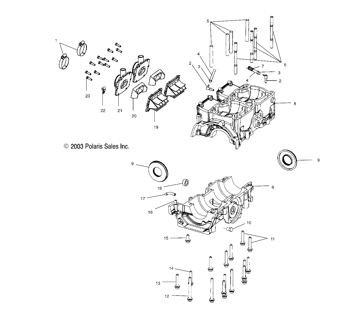 CRANKCASE - S04ND6ES/ESA/ESB (4988638863C10)