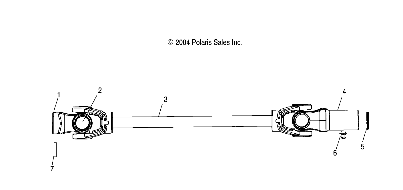 FRONT PROP SHAFT - A05CD32AA/AB/AC (4995189518B08)