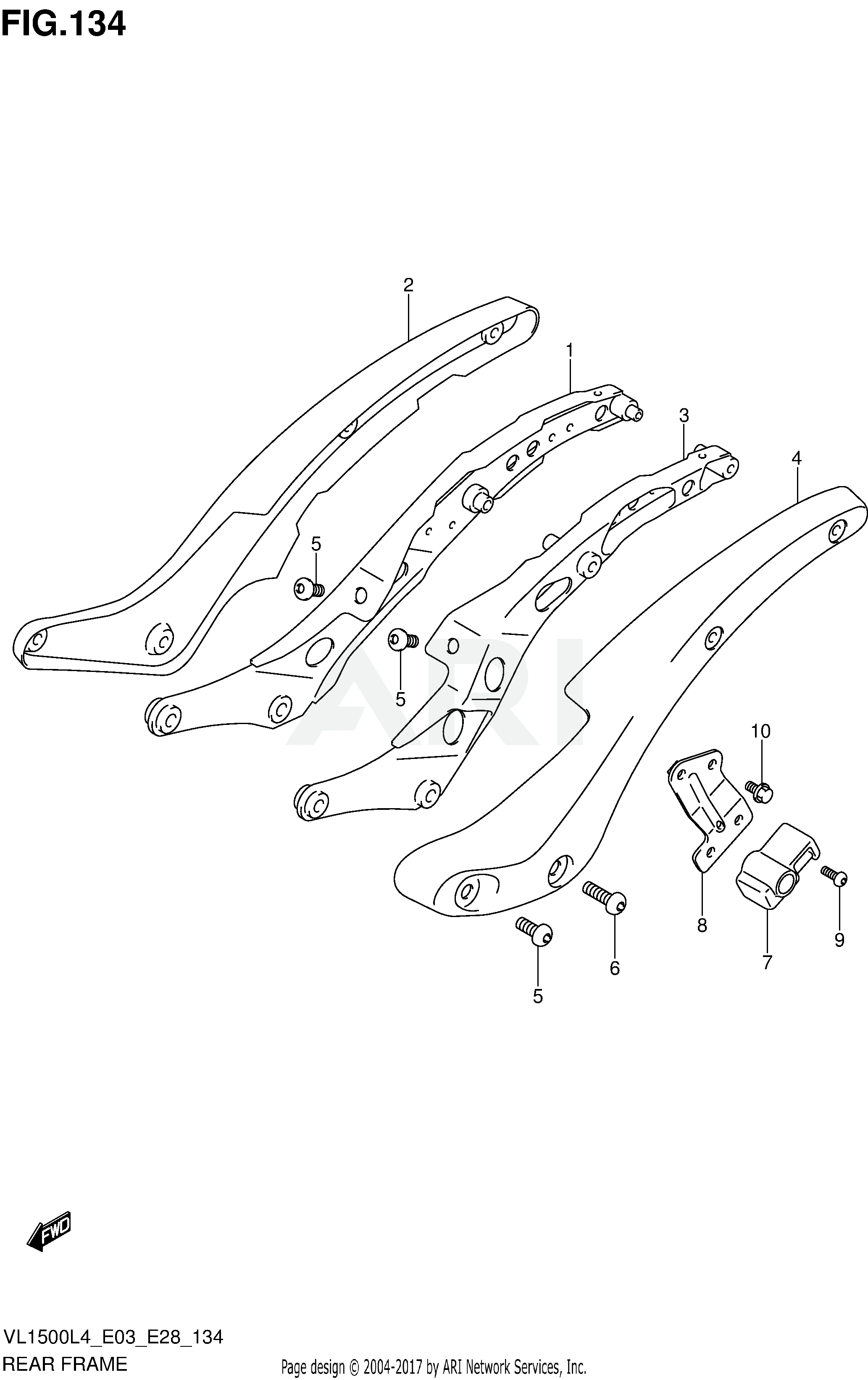 REAR FRAME (VL1500L4 E28)